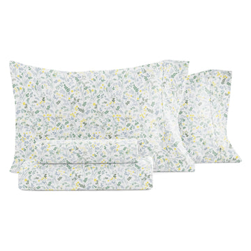 Double-Brushed Patterned Microfiber California King Sheet Set 4 Piece - Oeko-TEX Certified Ultra Soft & Wrinkle-Free
