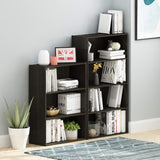 PASIR Book Shelf, 3-Tier Bookshelf, Bookcase, 9.7" x 23.7" x 31.5", Blackwood