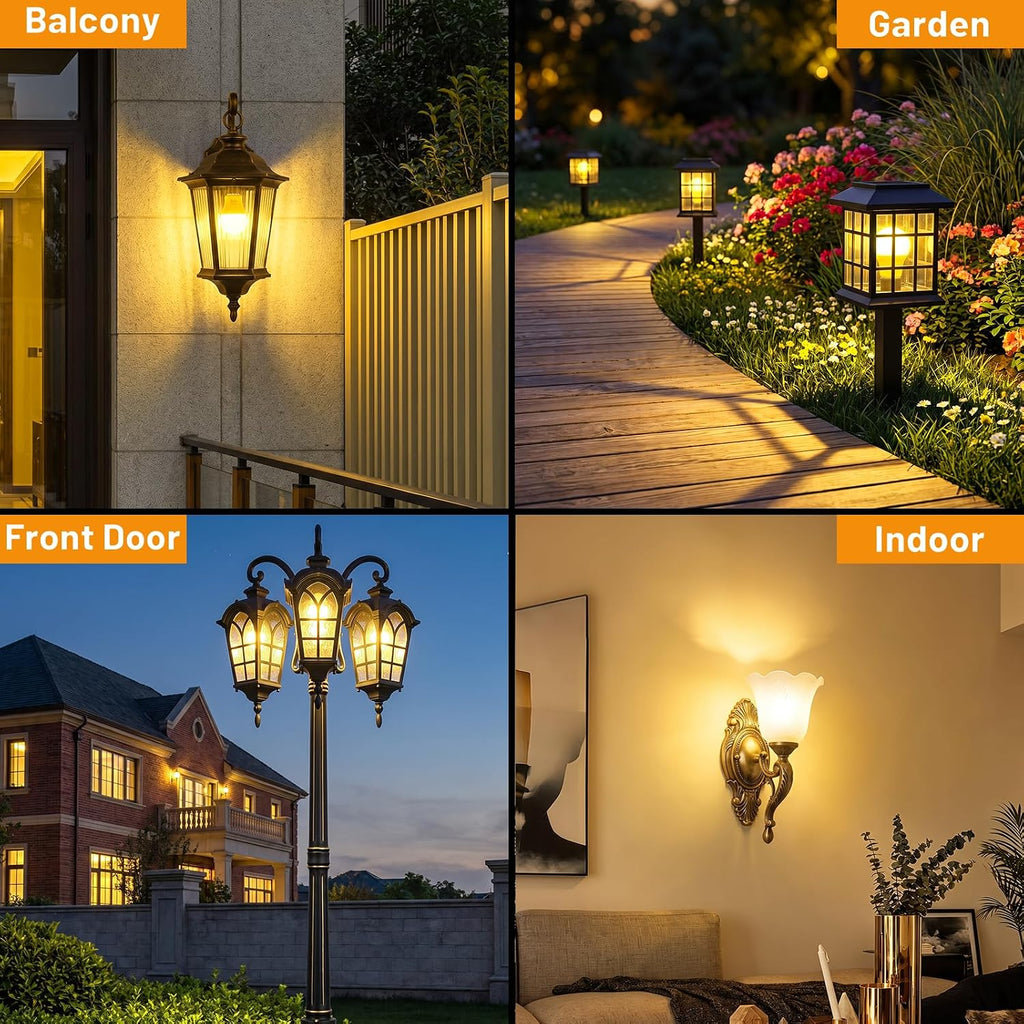 9W LED Yellow Bug Light Bulbs Outdoor Indoor, 2100K Amber Bulbs