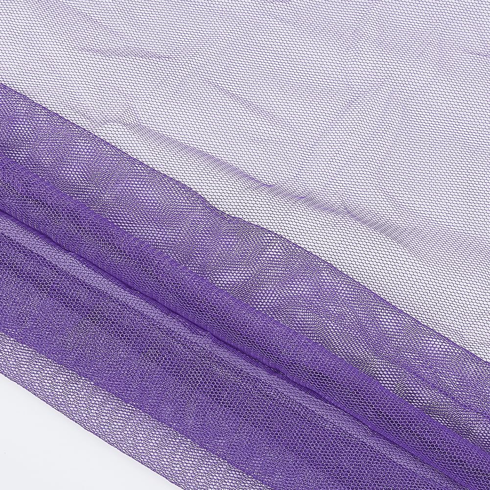 63 Inch Dark Purple Netting Mesh Fabric by The Yard Soft Polyester Mosquito Cloth Voile Solid Gauze Sheer Tulle