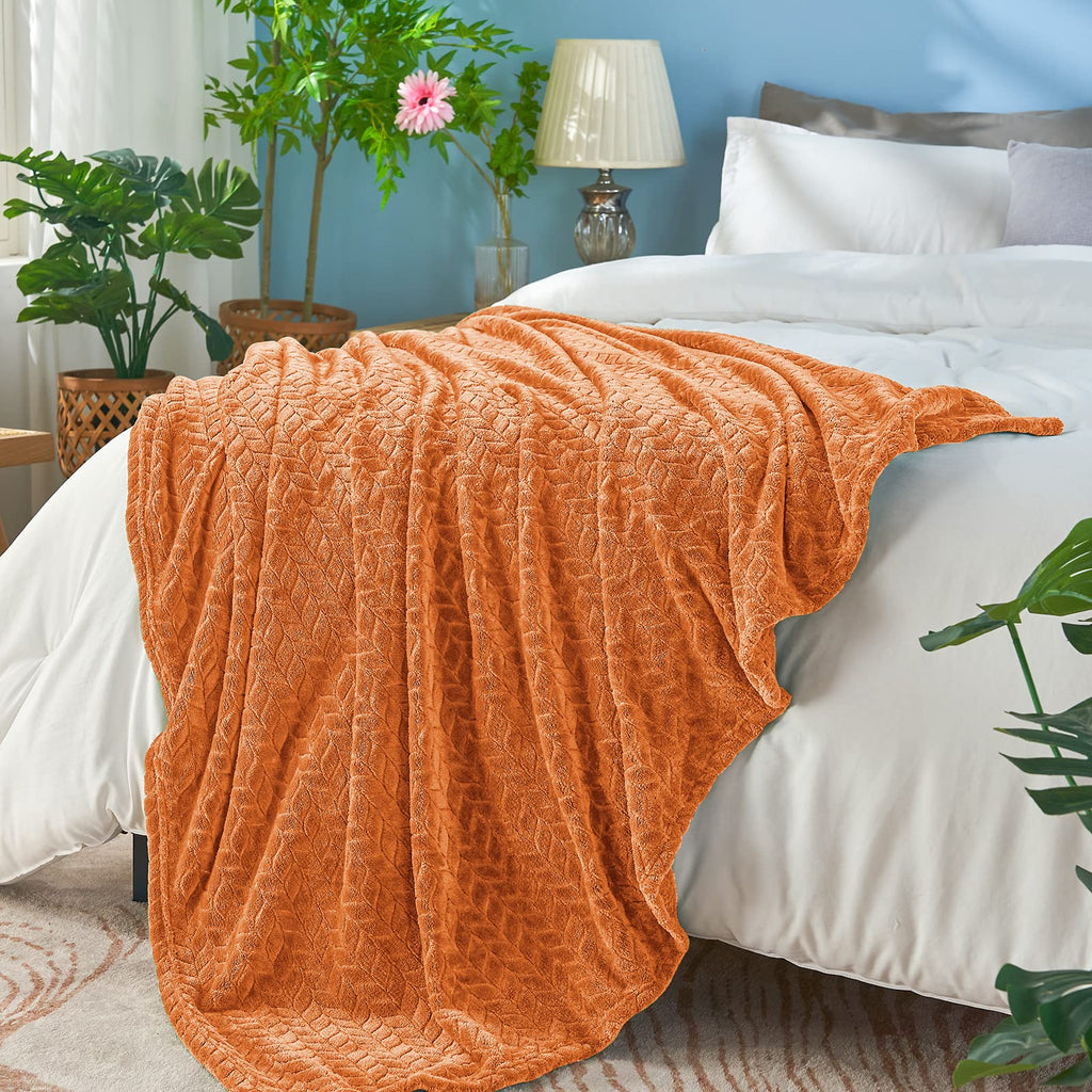 Fall Throw Blanket, Super Soft Fuzzy Blanket for Couch Sofa Bed Office, Cozy Plush Fleece Blanket Throw Size