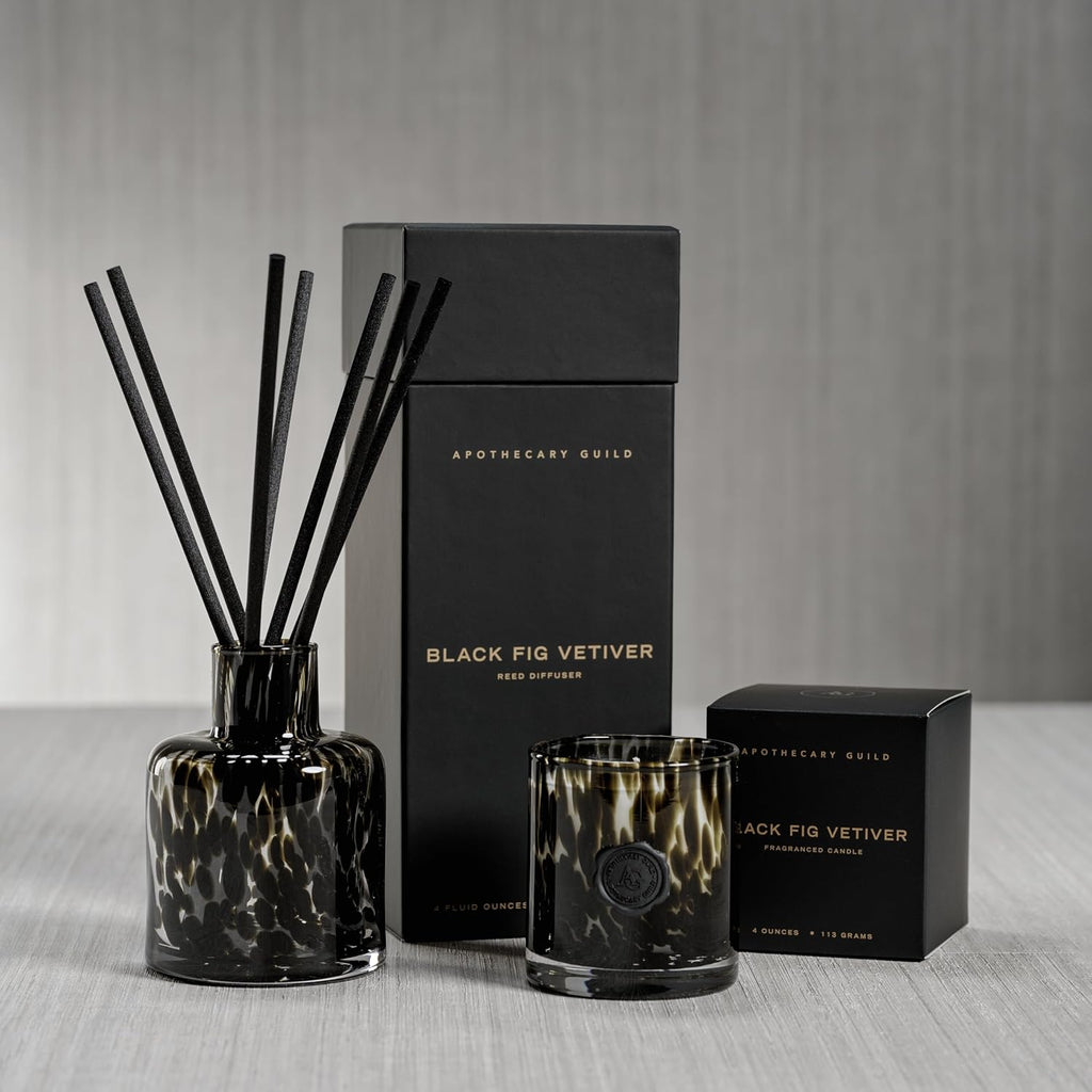 Apothecary Guild Opal Jar Candle, Gift Box, 4 oz - Black Fig Vetiver