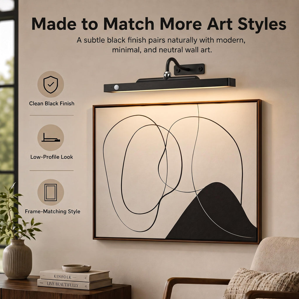 Picture Lights for Wall, Wireless Rechargeable Poster Light