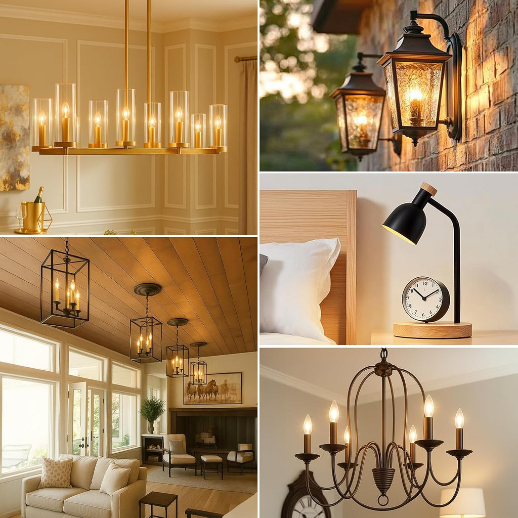 E12 LED Candelabra Bulbs 60W Equivalent, 2700k Soft Warm White