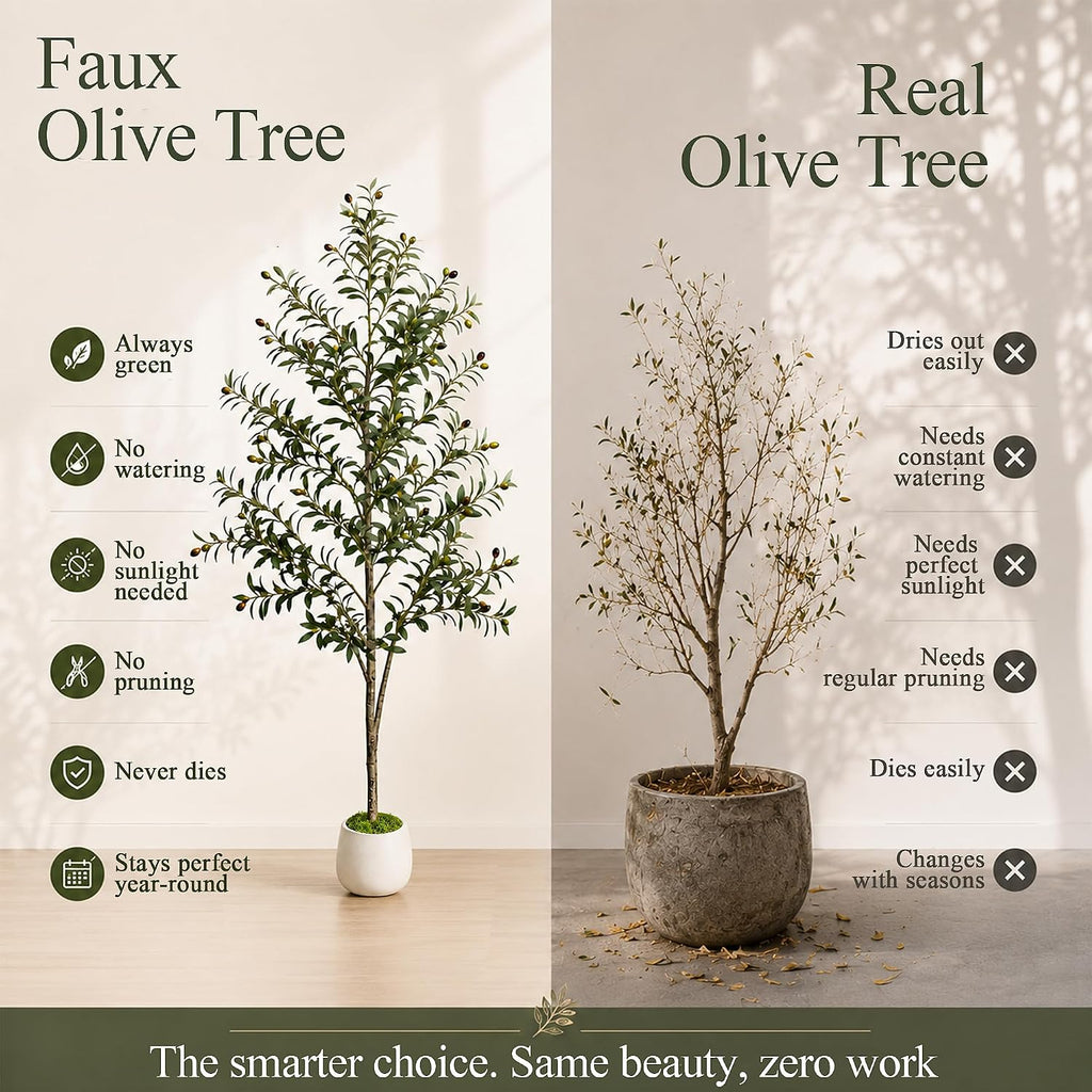 6FT Faux Olive Tree, Lifelike