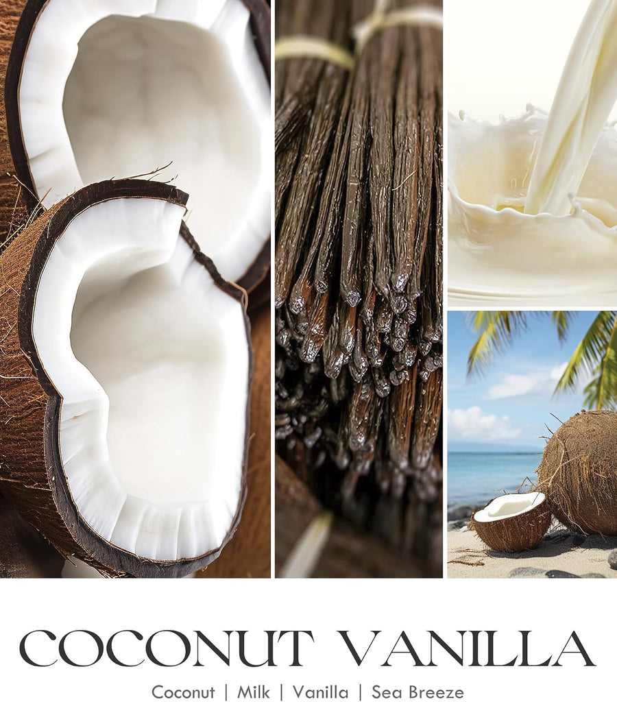 Coconut Vanilla Candles - 9 oz Scented Candles - Set of 9