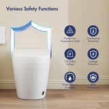 Smart Toilet, Eridanus One Piece Tankless Toilet with Bidet Built in, Foot-Sensor, Off-Seat Auto Flush