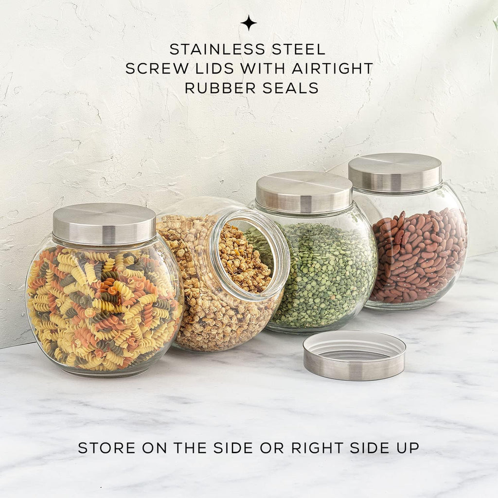 All-Sides Cookie Jar. Cookie Jars Counter with Lids, Candy Jar, Dog Treat Container, Laundry Detergent - Set of 2