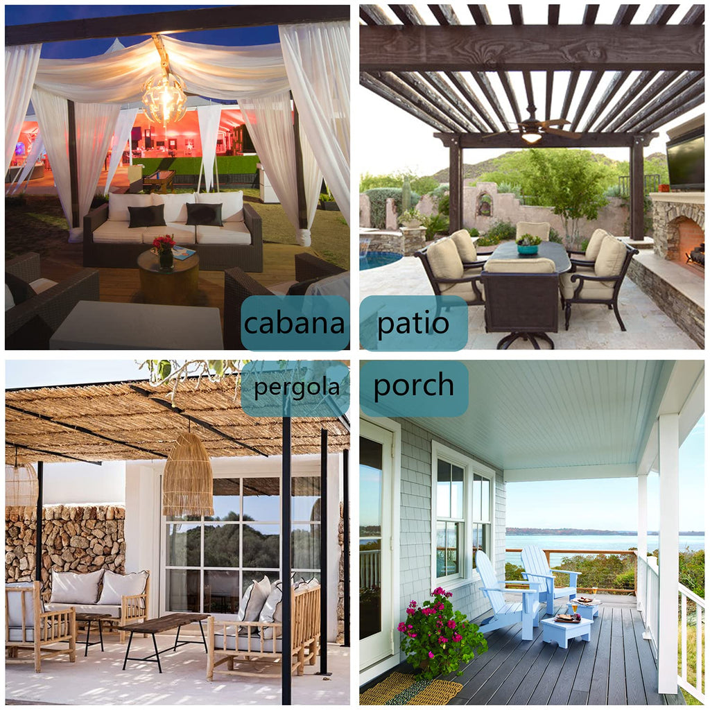 Waterproof Outdoor Curtains Porch Pergola Cabana