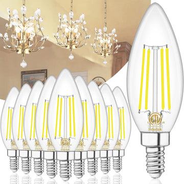 E12 LED Light Bulb Candelabra 60W Equivalent 4000K Natural White