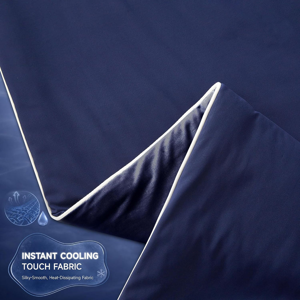 Cooling Comforter Full/Queen Size 90"x90", Cooling Blanket for Hot Sleepers and Night Sweats, Q-Max 0.45 Cool Tech