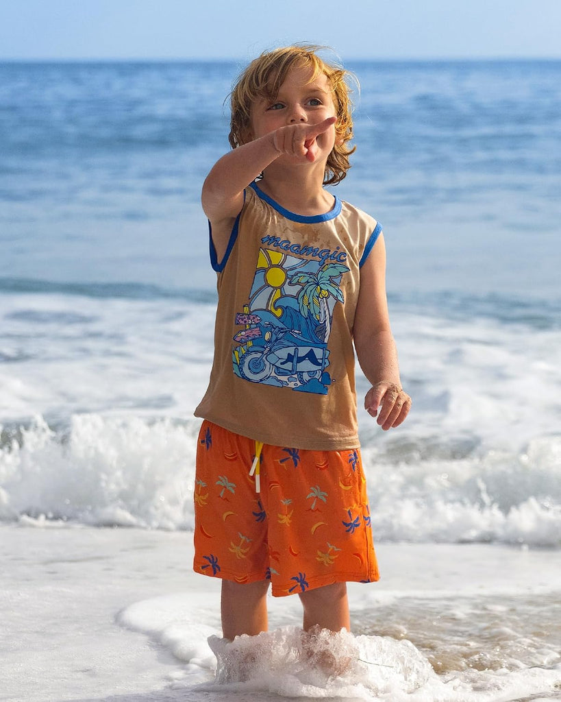Boys Swim Trunks with Compression Liner Way Stretch Bathing Suit