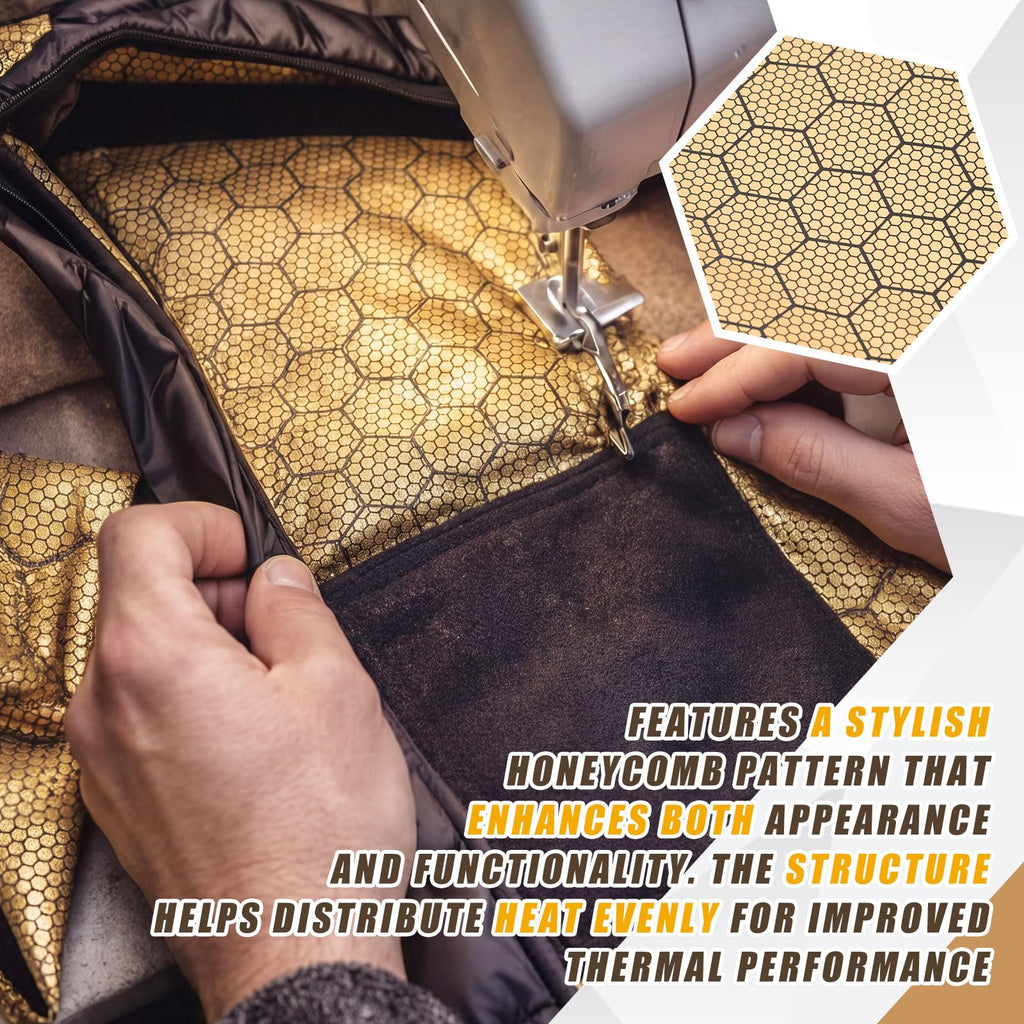 Graphene Thermal Fabric 59" x 2 Yard Honeycomb Insulated Lining