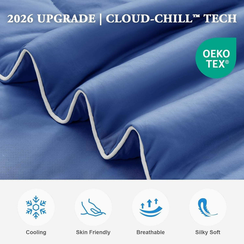 Cooling Blanket for Hot Sleepers - Double Sided Arc-Chill Japanese Cooling Blanket Quilt (Q-Max > 0.45), Lightweight