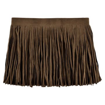 Faux Suede Fringe Trim 6Inch Double Side PU Leather Tassel Trim for DIY Sewing Dress Crafts Hats Bags Shoes - 3Yard