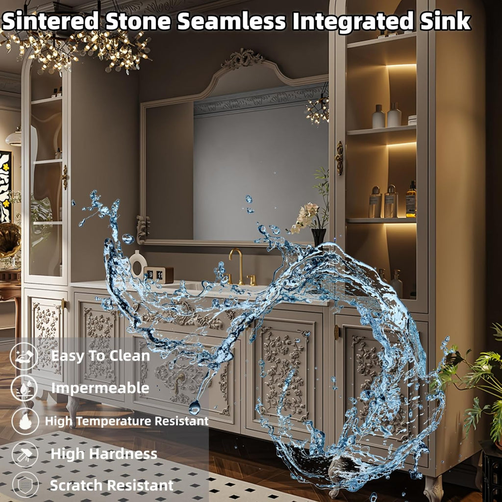 60' Bathroom Vanity with Sink - Modern Bathroom Vanity Cabinet