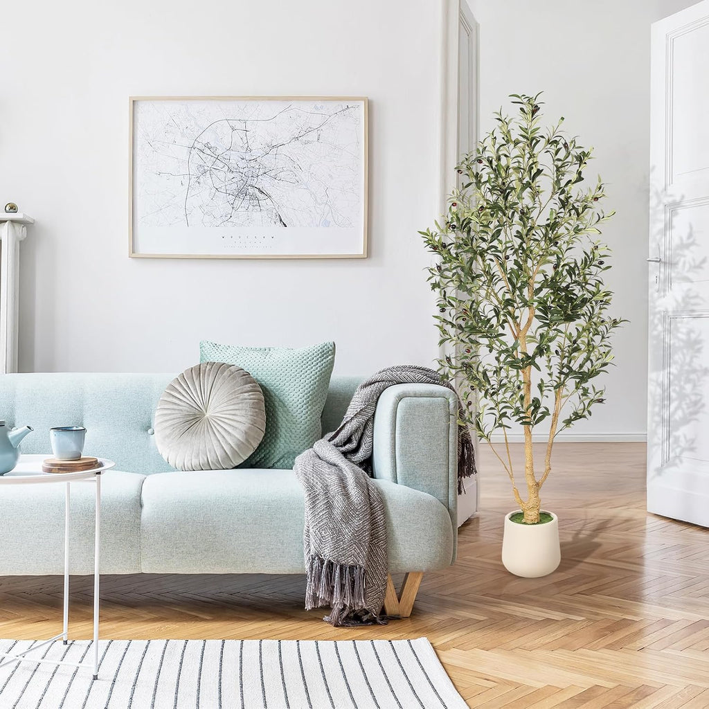 Olive Tree Artificial Indoor 6ft with Planter Decor