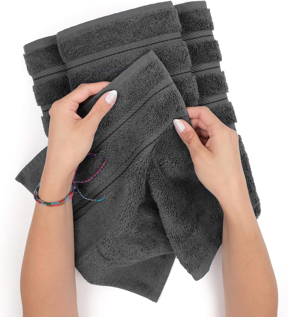 Soft Linen 100% Cotton Luxury Turkish Towels, 4 PC Bath Towel Set | Soft Absorbent Quick Dry OEKO Tex Standard 100