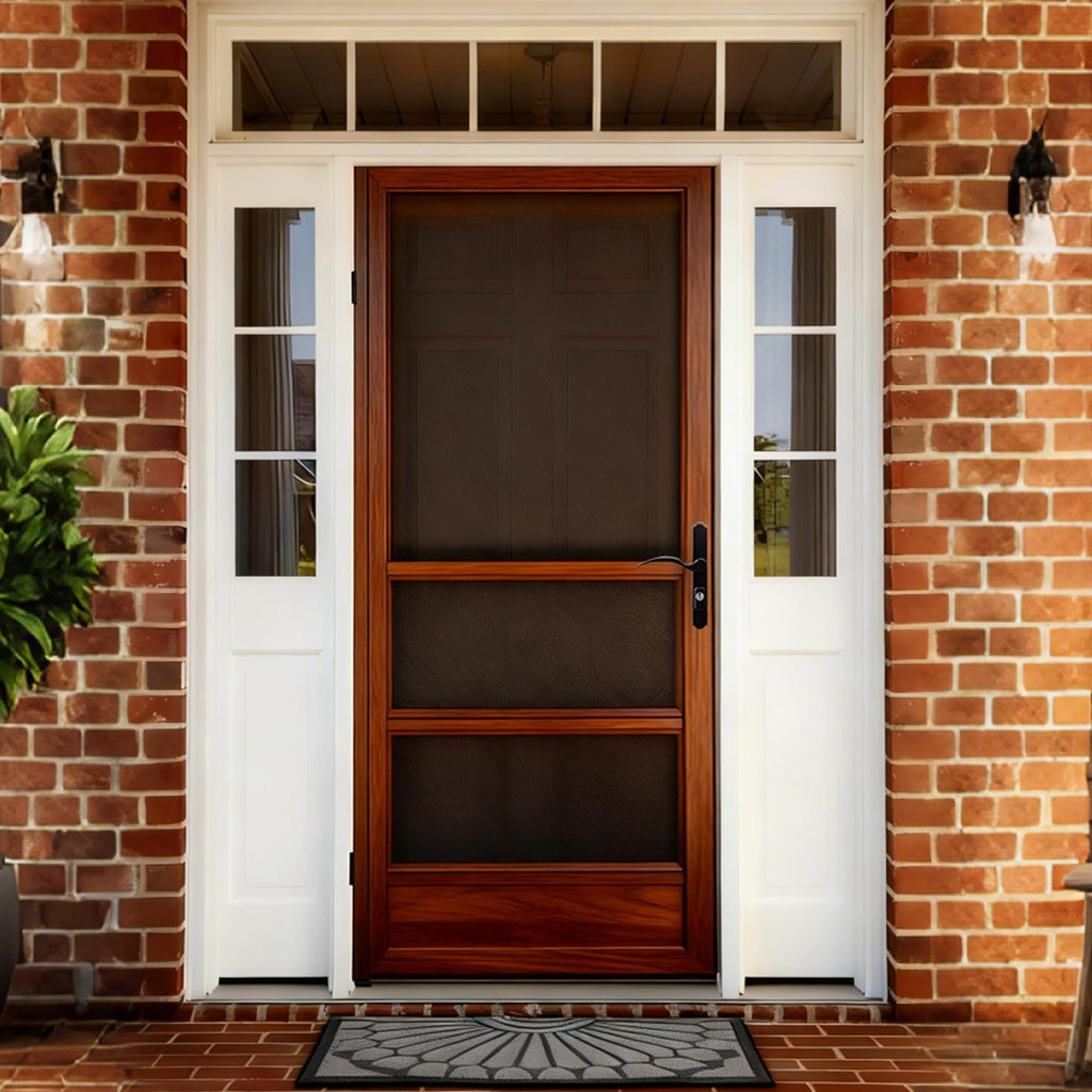 Oil Rubbed Bronze Storm Door Handle Set with Lock and Key