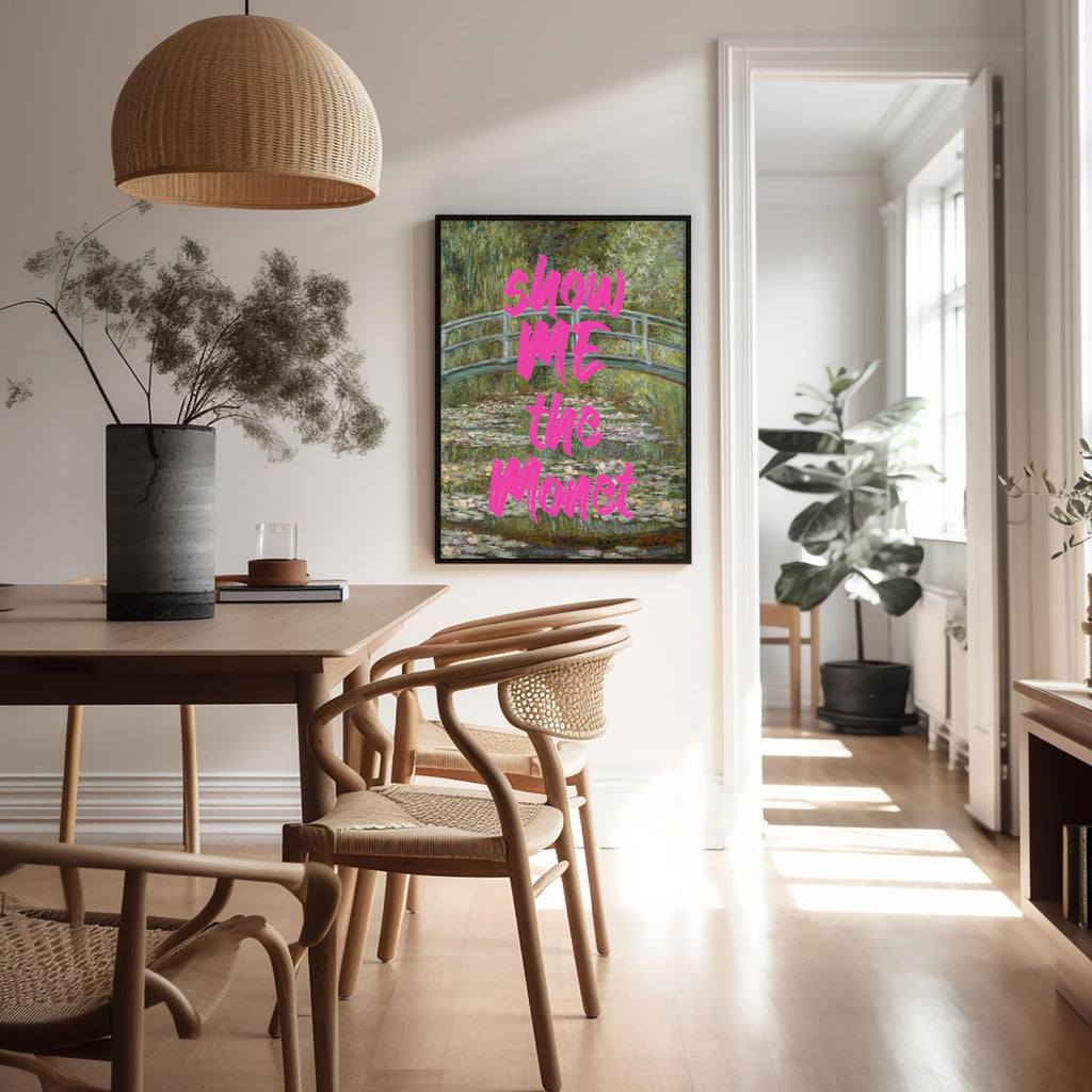 Master Show Me The Monet Print - The Water Lily Pond Poster - Altered & Pop Art - Trendy Gift for Men & Women