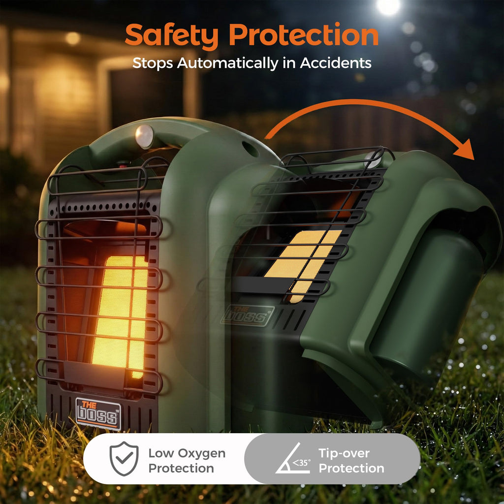 Propane Heater, 6000 BTU Portable Heater Outdoor Use Propane, Outdoor Space Heater for Camping