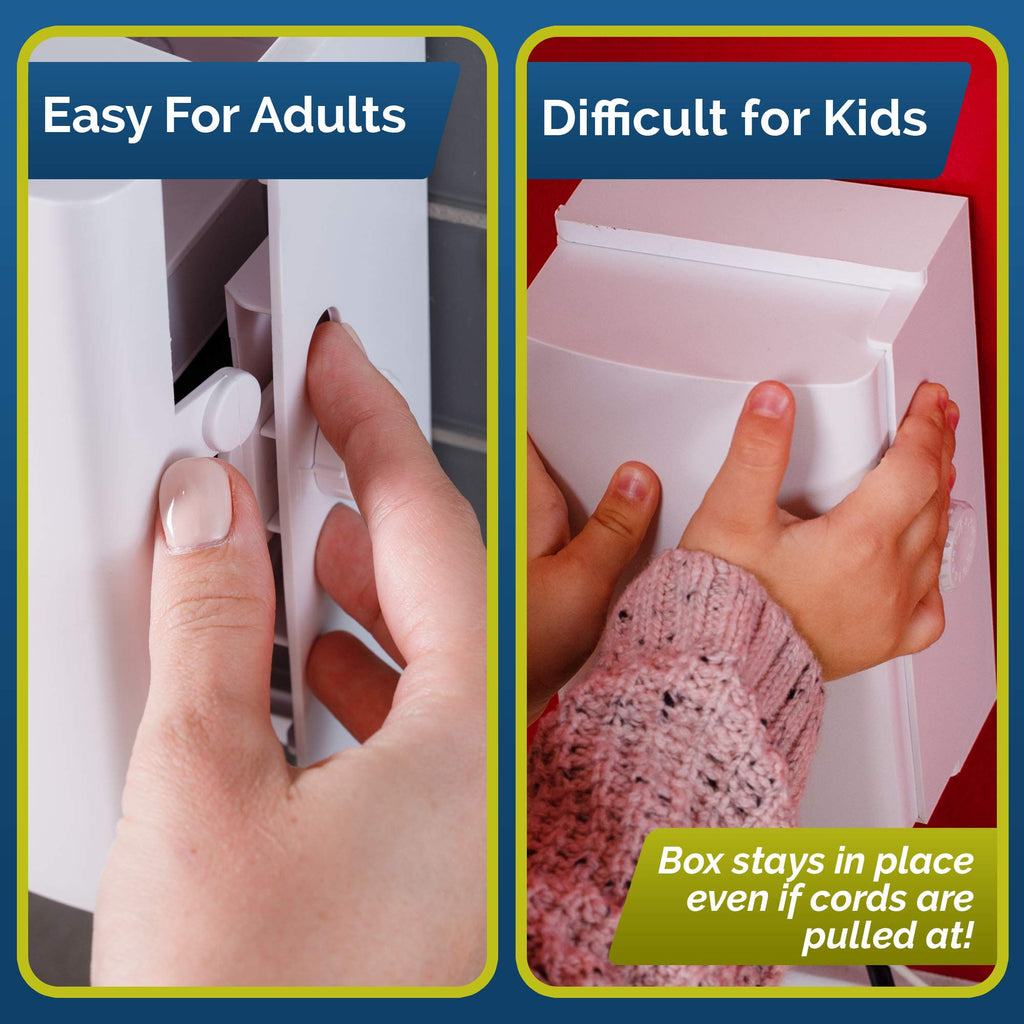 Outlet Cover BOX Baby Proofing (2 Pack) Patented Dual-Lock for Much Better Toddler Proofing, Easier Operation, Simple