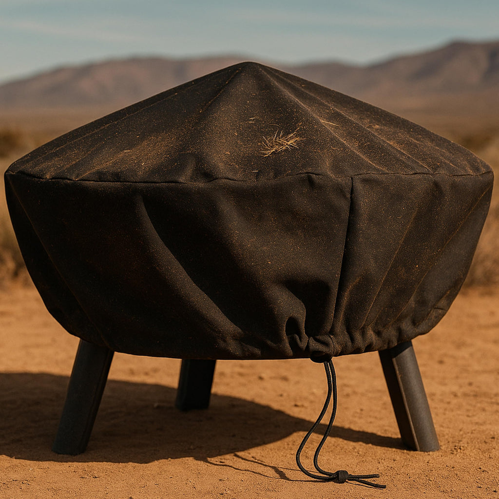 Heavy Duty Outdoor Fire Pit Cover, Round, Durable PVC, Black, 58"