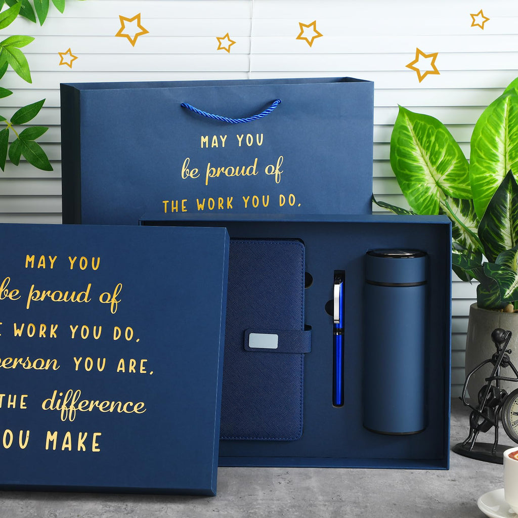 Blue Employees Appreciation Gift Set for Men Women