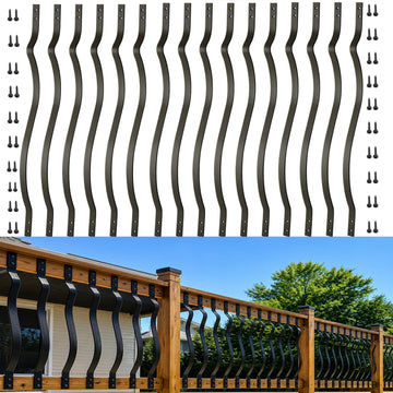 60 Pack Metal Deck Balusters, 36 inch Heavy Duty Deck Spindles with Screws