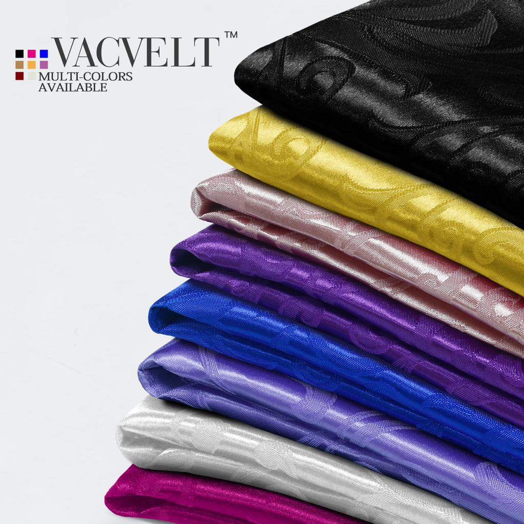 Black Jacquard Satin Fabric by The Yard, 60" Wide, 5 Yards