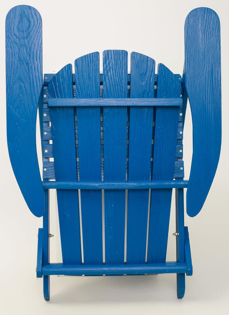 Outdoor Adirondack Chair Set of 2, Wooden Folding Patio Firepit Chairs with Pre-Assembled BackRest & Seat Board for