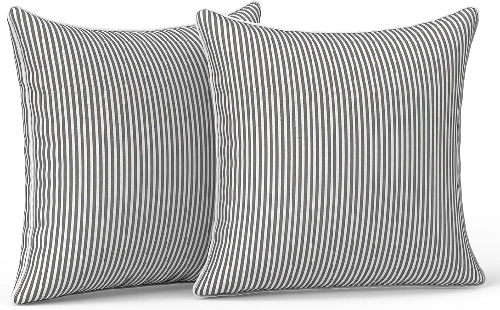 Outdoor/Indoor Throw Pillows, Decorative Patio Accent Pillows, Fluffy Water Repellent Garden Cushions, 16×16 Inch