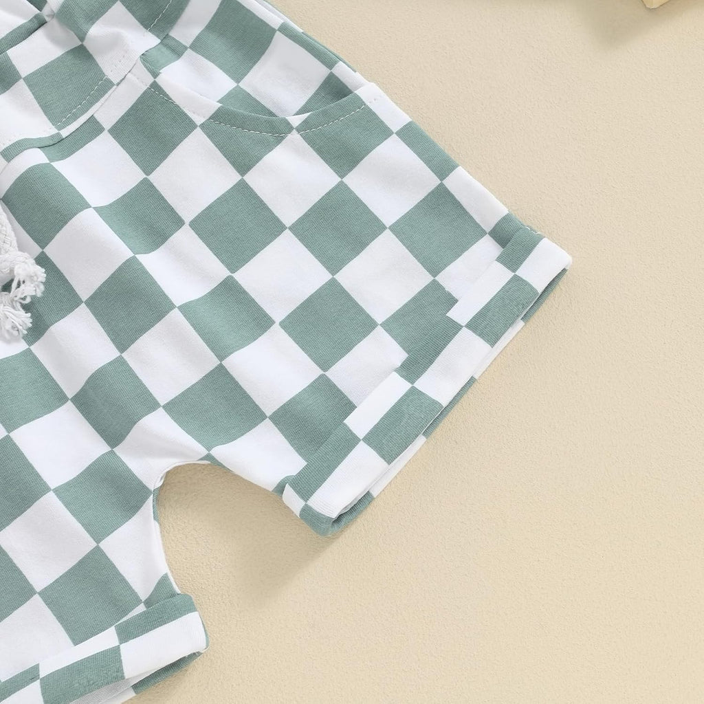 Infant Baby Boy Summer Clothes Contrast Color Short Sleeve T Shirts Stretch Rolled Shorts Cute Newborn Toddler Outfits