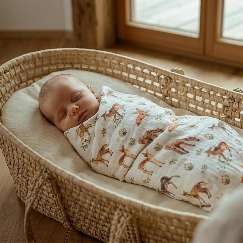 Muslin Swaddle Blankets 4Pk Receiving Blanket Large 35" x 40"