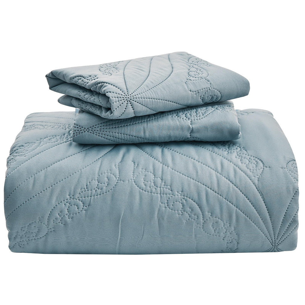 Oversized Cal King Bedspreads 120x120 Ultrasonic Quilted Blue