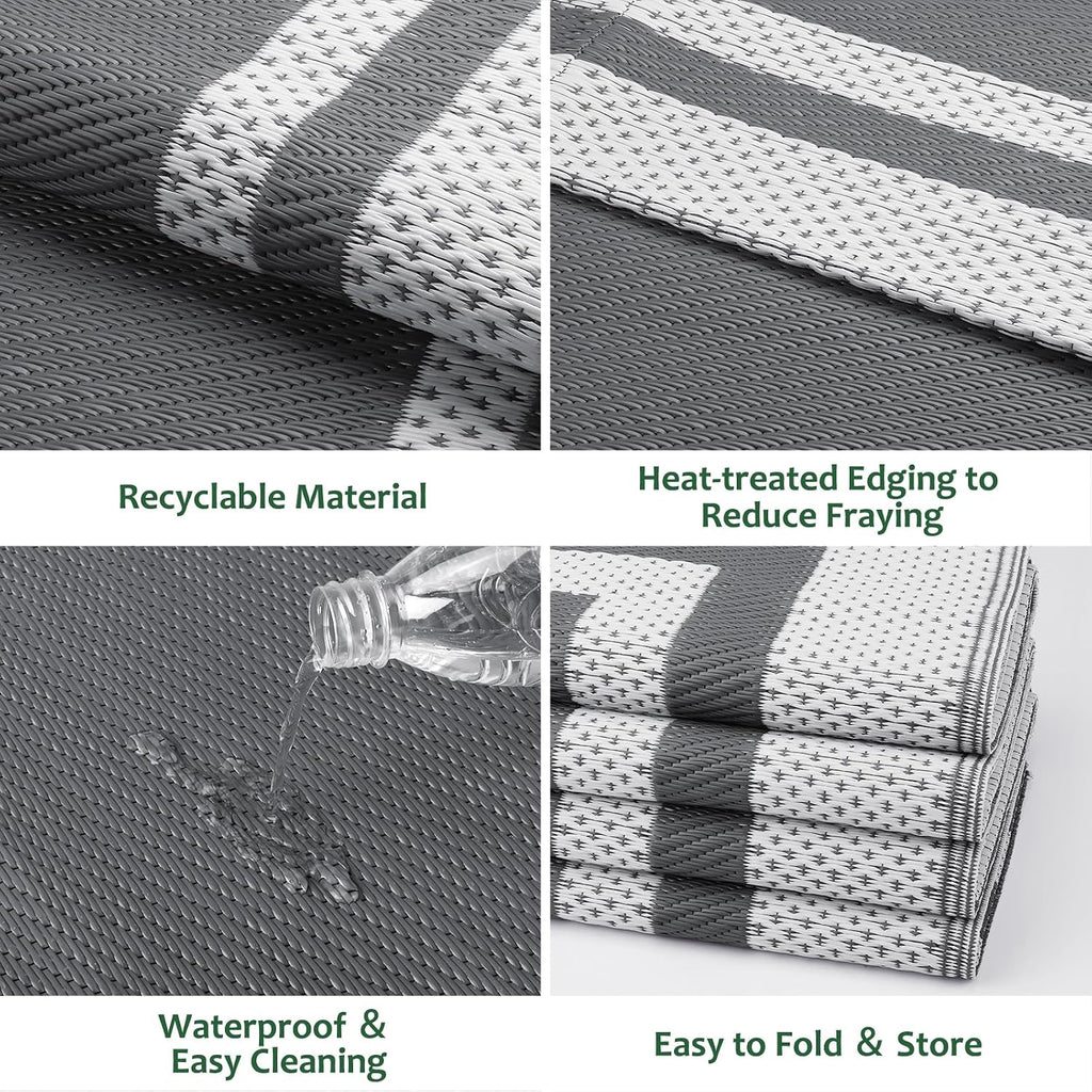 Outdoor Rug Portable Plastic Straw Camping Rugs for Outside RV