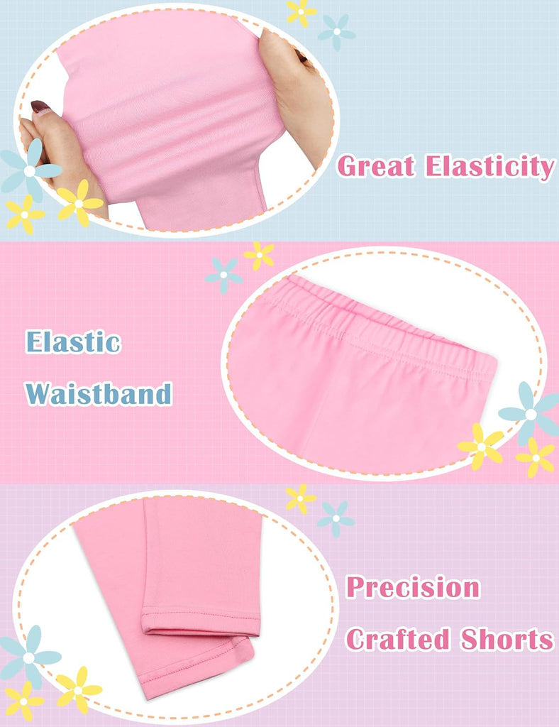 5 Pack Toddler Girls Cotton Leggings Full Length Tight Pants