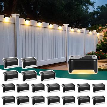 Solar Deck Lights Outdoor 20 Pack, Waterproof Led Solare, Warm White