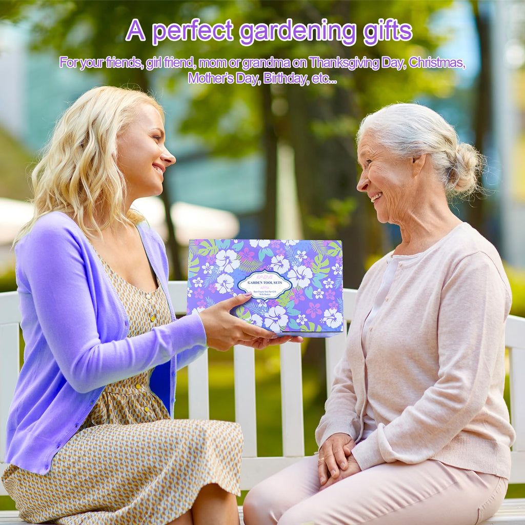 43Pcs Garden Tools Set with Basket, Floral Gardening Hand Tools, Gardening Gifts for Women and Plant Lovers, Heavy