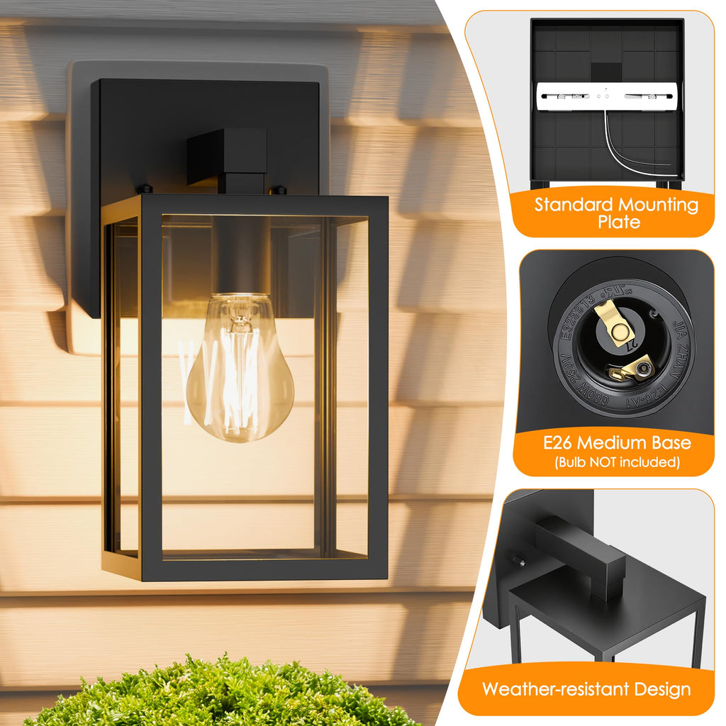 Outdoor Wall Light, Waterproof Exterior Porch Lighting Fixture