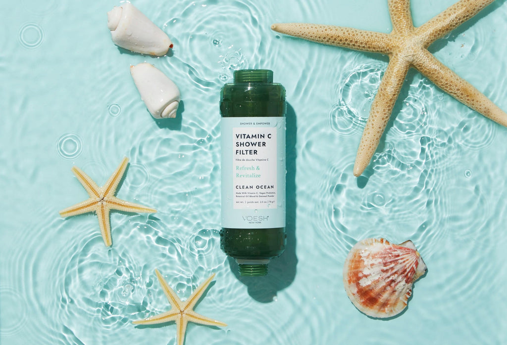 Vitamin C Shower Filter, Clean Ocean, Shower Aromatherapy, Water Purifier, Water Softener, Vegan Probiotics, Spa