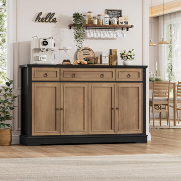 52.7" Buffet Cabinet with Storage, Kitchen Sideboard Buffet Table
