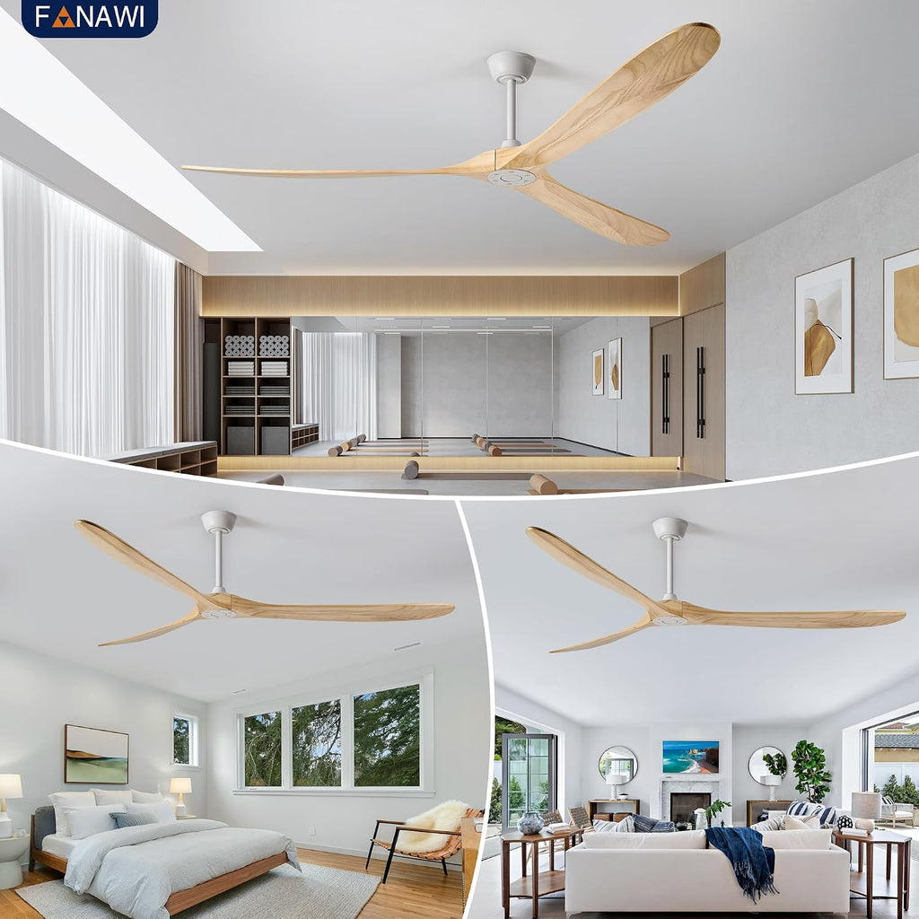 Inspired Maverick Style 84" wood ceiling fan, White