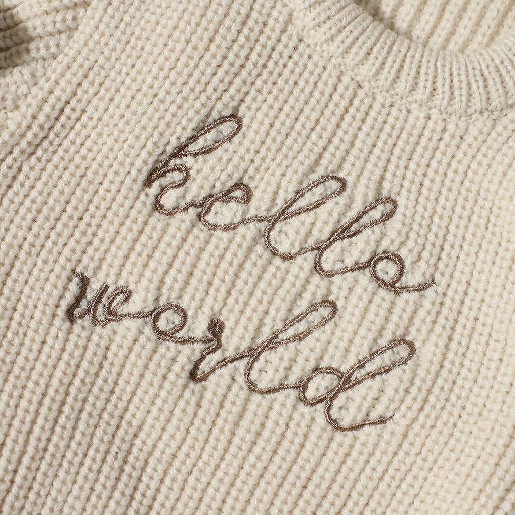 Infant Baby Sweater Romper Baby Girl Boy Knitted Pullover Fall Winter Clothes Baby Boy Girl Outfit Embroidery Clothes
