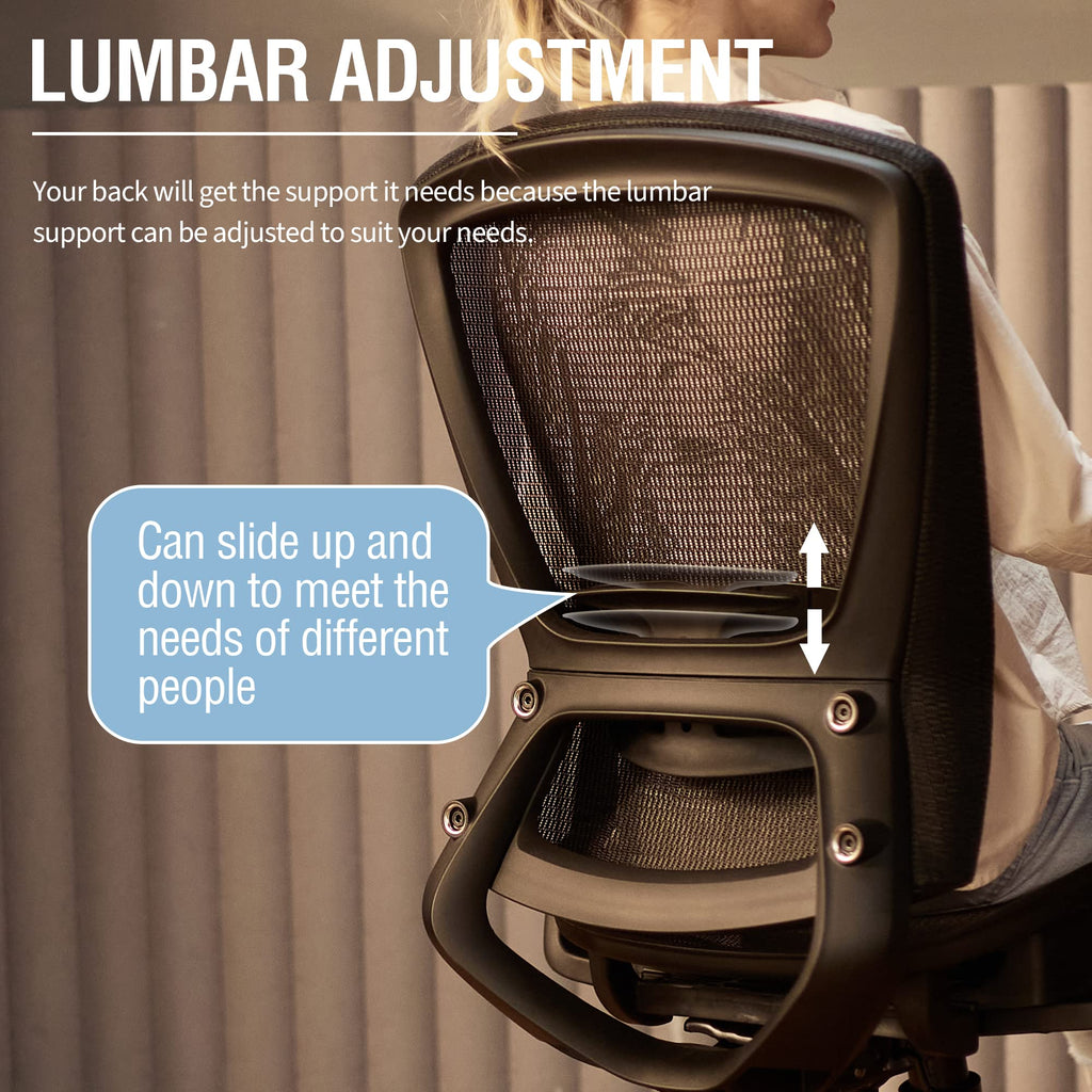 Inspired Aeron Style Ergonomic Mesh Office Chair — Black, Breathable Mesh Seat & Back