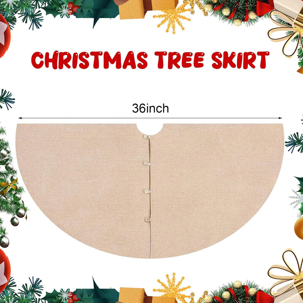 Handprint Christmas Tree Skirt Set, 48 Inches