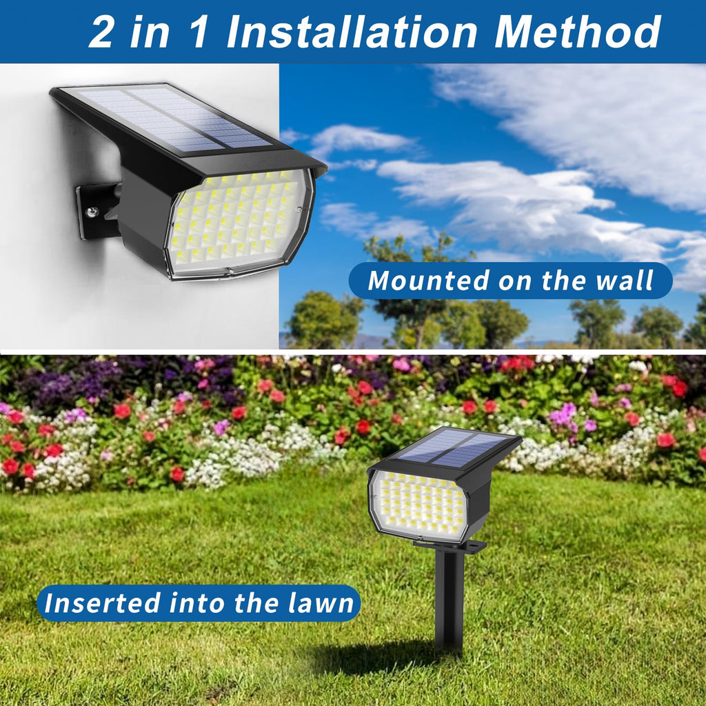 Solar Spot Lights Outdoor Landscape Spotlights 12 Pack Cool White