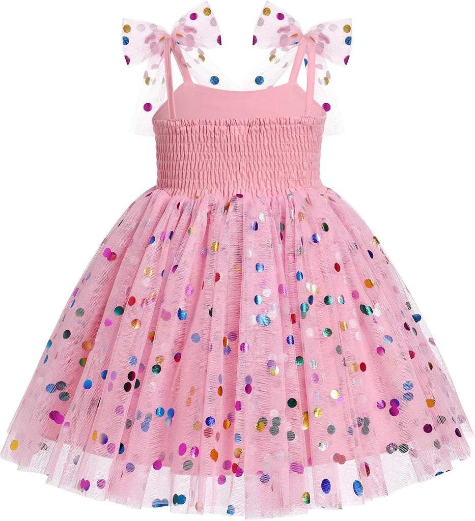 Toddler Baby Girl Birthday Dress Floral Sequin Tulle Tutu Dresses for Pageant Party Cake Smash Photoshoot
