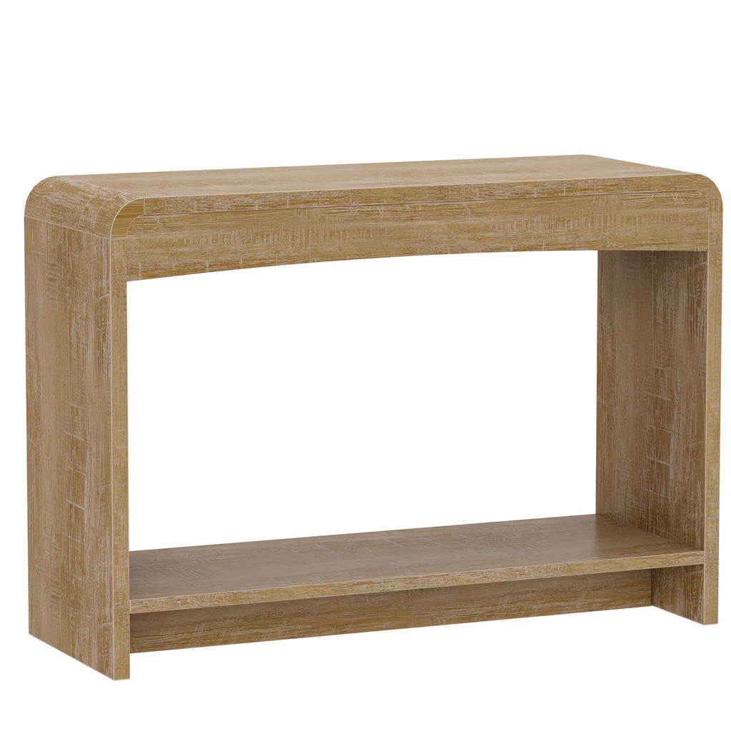 Farmhouse Entryway Table, 43.7" Console Table with Open Shelf