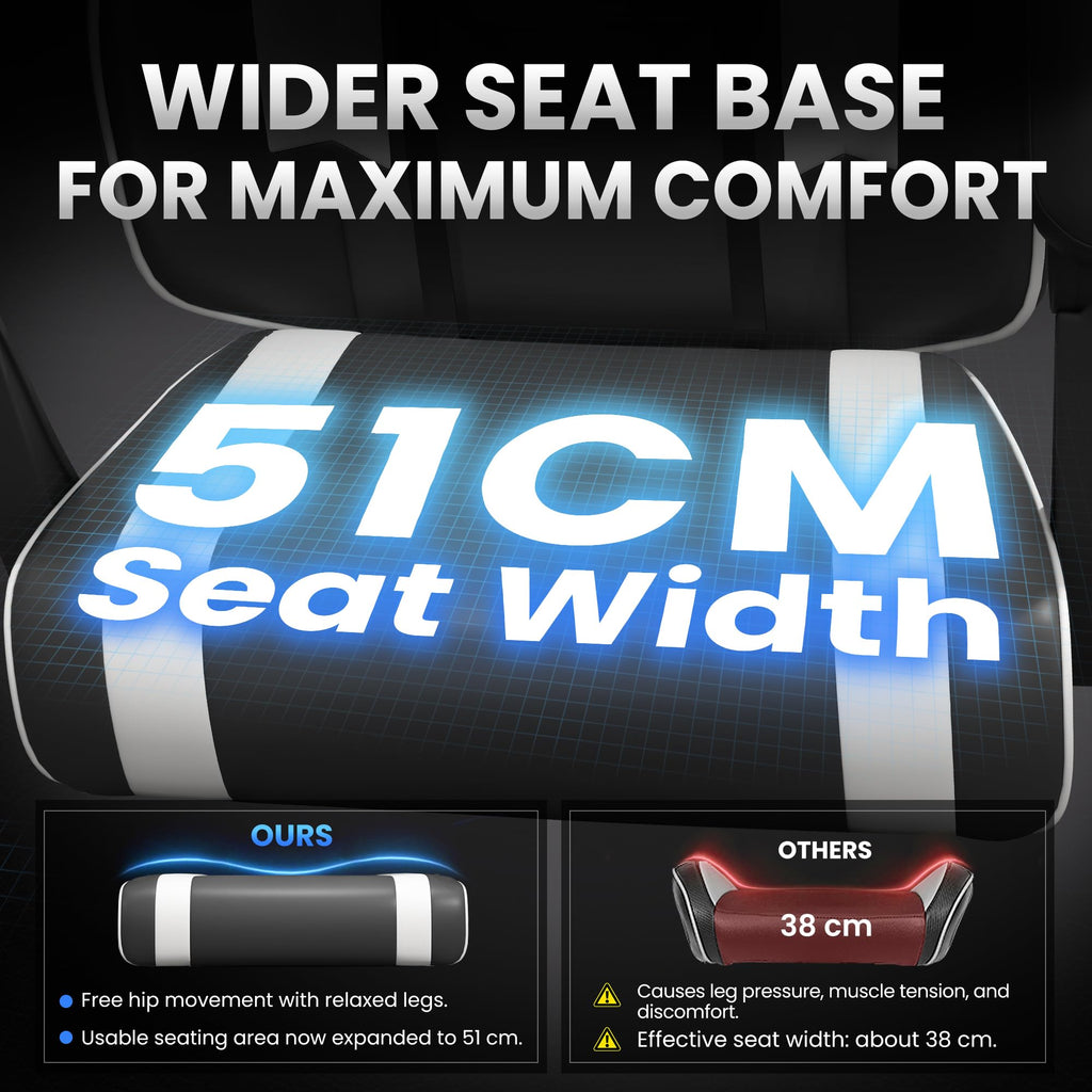 Gaming Chair for Adults, Upgraded Ergonomic Gamer Chair, Game Room, Black